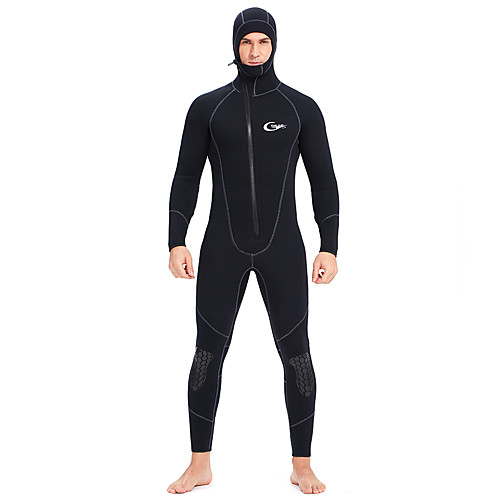 

YON SUB Men's Full Wetsuit 5mm CR Neoprene Diving Suit Thermal Warm Quick Dry Long Sleeve Front Zip - Swimming Diving Scuba Solid Colored Autumn / Fall Winter Spring / Summer / Micro-elastic