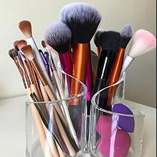 

1 Pc Transparent Makeup Brush Eyebrow Pencil Storage Box Creative Makeup Desktop Storage Bucket