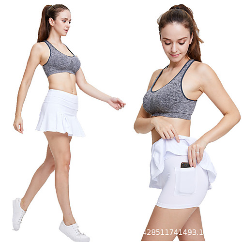 

Women's Tennis Golf Skirt Short Skirt Solid Color Breathable Fast Dry Soft Autumn / Fall Spring Summer Athleisure Outdoor / High Elasticity
