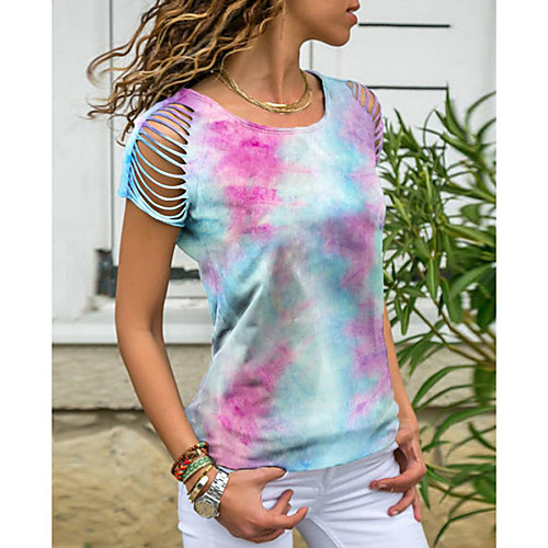 

Trendy Tie Dye Cotton T-Shirt