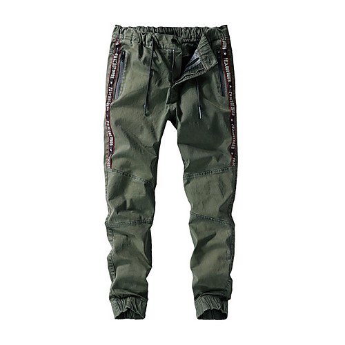 

Men's Basic Slim Chinos Pants - Solid Colored Drawstring Summer Army Green Navy Blue Gray US32 / UK32 / EU40 / US34 / UK34 / EU42 / US36 / UK36 / EU44