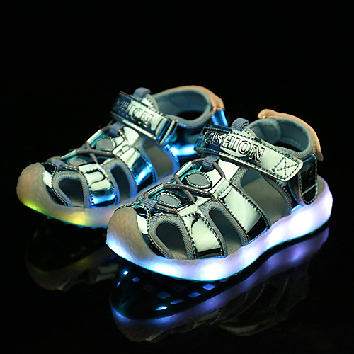 

Boys' / Girls' LED Shoes / Luminous Shoe / USB Charging PU Sandals LED Shoes Little Kids(4-7ys) / Big Kids(7years ) Walking Shoes LED Pink / Gold / Blue Spring / Summer / Rubber