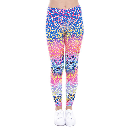 

Women's Yoga Pants 3D Print Blue Elastane Yoga Running Fitness Tights Leggings Sport Activewear Quick Dry Tummy Control Butt Lift Moisture Wicking High Elasticity Skinny