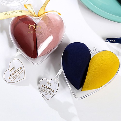 

2 pcs Soft Pro Heart Shape Other Concealer & Base Uneven Skin Tone Soft For Cosmetic General use Foundation Professional High Quality Daily Daily Makeup Beauty Tools Blende