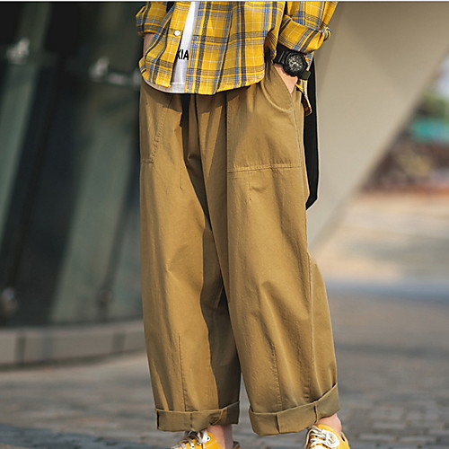 

Men's Basic Loose Chinos Pants - Solid Colored Cotton Fall Black Khaki Green US36 / UK36 / EU44 / US38 / UK38 / EU46 / US40 / UK40 / EU48