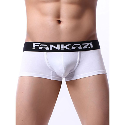 

Men's Basic Boxers Underwear - Normal Low Waist White Black Gray S M L
