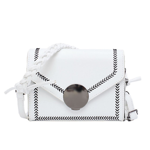 

Women's Polyester / PU Top Handle Bag 2020 Solid Color Wine / White / Black