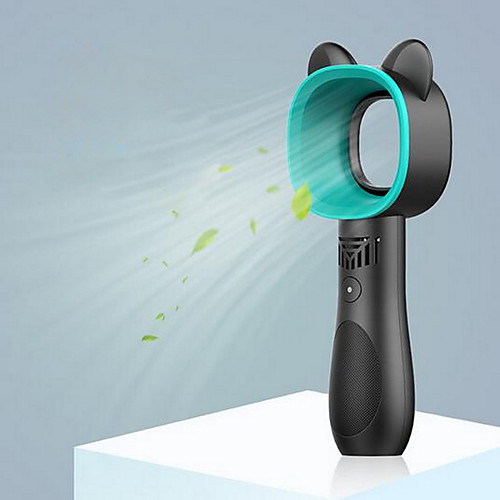 

Cute Cat Outdoor Usb Rechargeable Fan Portable Bladeless Fan Handheld Mini Cooler No Leaf Handy Cooling Fan