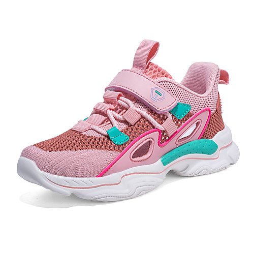 

Girls' Comfort Mesh Trainers / Athletic Shoes Little Kids(4-7ys) / Big Kids(7years ) Running Shoes / Walking Shoes Pink / Beige Summer / Fall / Color Block / Rubber