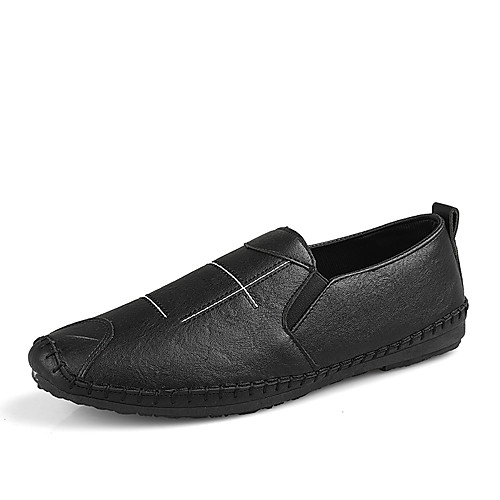 

Men's Spring & Summer / Fall & Winter Casual / British Daily Office & Career Loafers & Slip-Ons Walking Shoes Nappa Leather Black / Gray