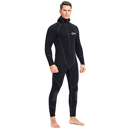 

YON SUB Men's Full Wetsuit 3mm SBR Neoprene Diving Suit Windproof Anatomic Design Long Sleeve Front Zip Solid Colored Autumn / Fall Spring Summer / Micro-elastic