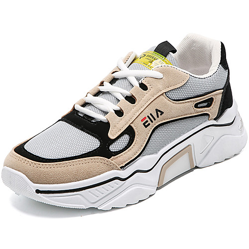 

Men's Summer / Fall Sporty / Casual Athletic Outdoor Trainers / Athletic Shoes PU Non-slipping Wear Proof White / Black / Gray