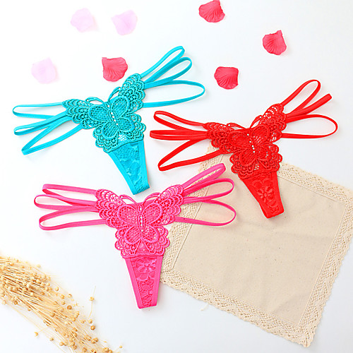 

Women's Basic G-strings & Thongs Panties - Asian Size Low Waist Purple Fuchsia Red One-Size