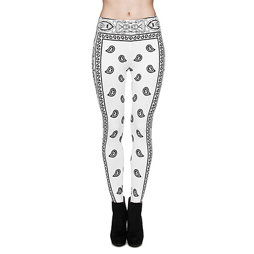 

Women's Yoga Pants 3D Print White Elastane Yoga Running Fitness Tights Leggings Sport Activewear Quick Dry Tummy Control Butt Lift Moisture Wicking High Elasticity Skinny
