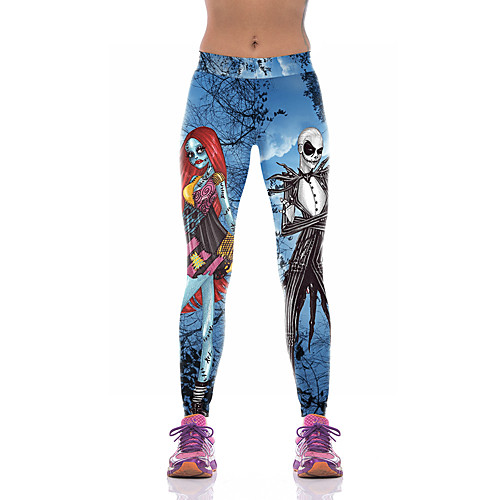 

Inspired by The Nightmare Before Christmas Pants Leggings Polyster Skull Printing Pants For Women's