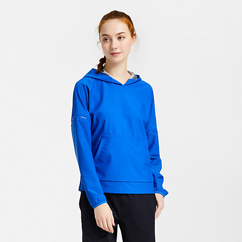 

Women's Young Girl Hoodie Sweatshirt Winter Fashion Blue Nylon Yoga Fitness Running Hoodie Top Long Sleeve Sport Activewear Weight Loss Fat Burner Comfortable Stretchy