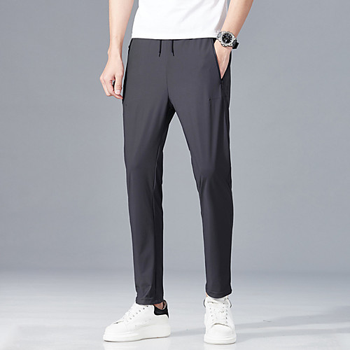 

Men's Hiking Pants Summer Outdoor Breathable Quick Dry Sweat-wicking Comfortable Cotton Pants / Trousers Bottoms Running Camping / Hiking Hunting Dark Grey Black S M L XL XXL Loose / Wear Resistance