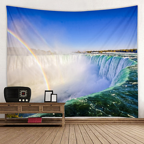 

Rainbow Falls Digital Printed Tapestry Decor Wall Art Tablecloths Bedspread Picnic Blanket Beach Throw Tapestries Colorful Bedroom Hall Dorm Living Room Hanging