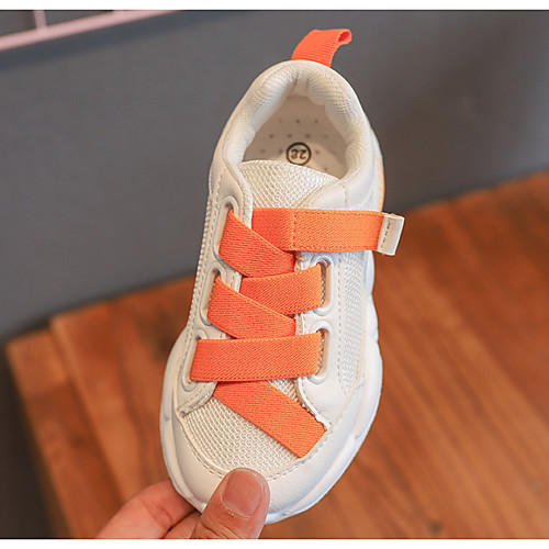 

Boys' / Girls' Comfort Mesh / PU Sneakers Big Kids(7years ) Yellow / Pink / Orange Spring