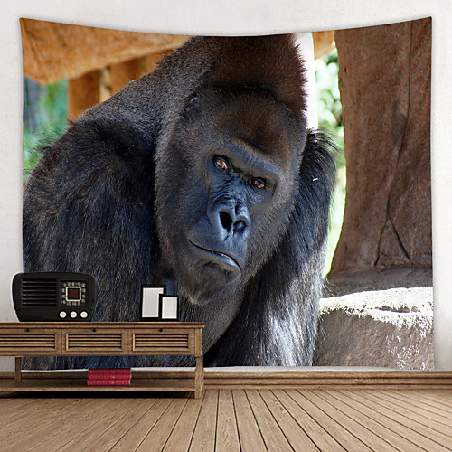 

Gorilla Digital Printed Tapestry Decor Wall Art Tablecloths Bedspread Picnic Blanket Beach Throw Tapestries Colorful Bedroom Hall Dorm Living Room Hanging