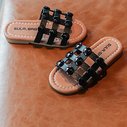 

Girls' Comfort PU Slippers & Flip-Flops Big Kids(7years ) White / Black / Pink Summer