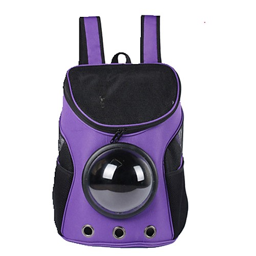 

Cat Dog Carrier Bag & Travel Backpack Astronaut Capsule Carrier Portable Breathable Solid Colored Fabric Plastic Black Purple Yellow