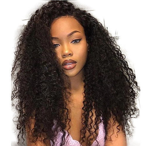 

Remy Human Hair Lace Front Wig Free Part style Indian Hair Curly Black Wig 130% Density Women's Long Human Hair Lace Wig Premierwigs