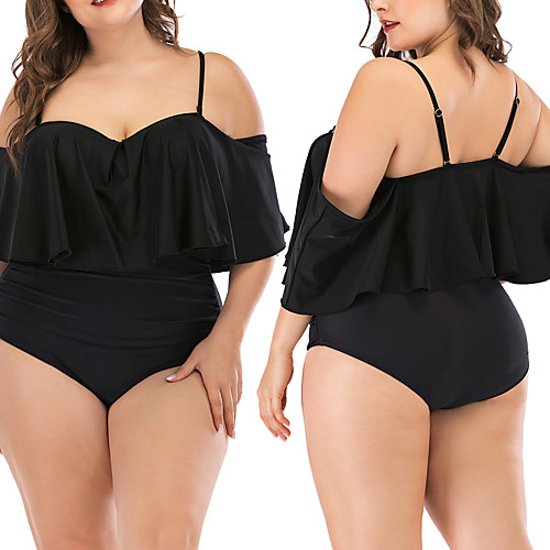 

Women's One Piece Swimsuit Elastane Swimwear Breathable Quick Dry Sleeveless Swimming Water Sports Solid Colored Summer / Stretchy