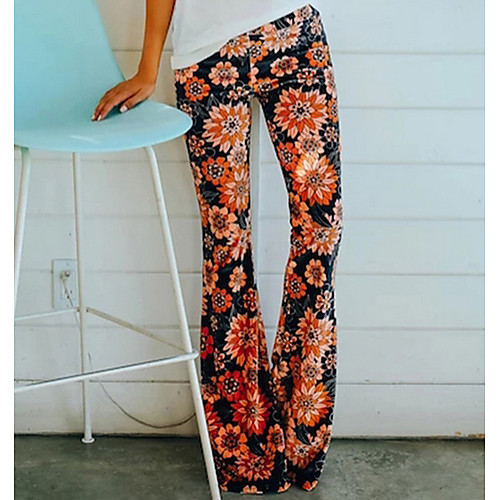 

2020 Summer Floral Boot-Cut Jeans