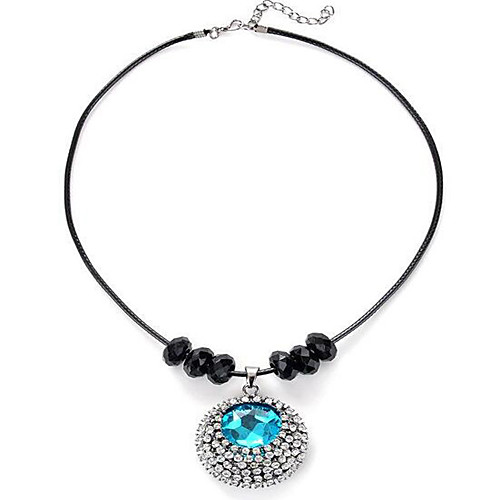 

Women's Pendant Necklace Classic Flower Fashion Chrome Imitation Diamond Silver 50 cm Necklace Jewelry For