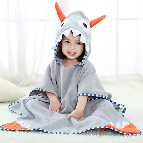 

Kid's Bathrobe Oodie Anime Dinosaur Onesie Pajamas Flannelette Gray Cosplay For Boys and Girls Animal Sleepwear Cartoon Festival / Holiday Costumes