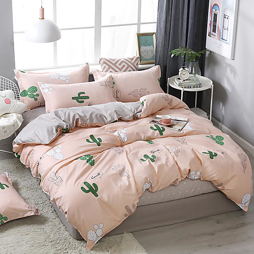 

Simple Wind cactus print pattern bedding four-piece quilt cover bed sheet pillow cover dormitory single double