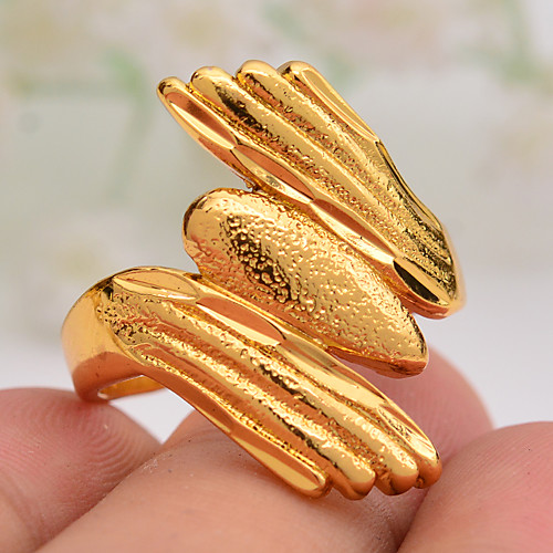 

Women's Ring Open Cuff Ring Adjustable Ring 1pc Gold Gold Plated Irregular Statement Stylish Luxury Wedding Party Evening Jewelry