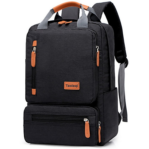 

Large Capacity Polyester Zipper Commuter Backpack Solid Color Daily Black / Blue / Light Gray