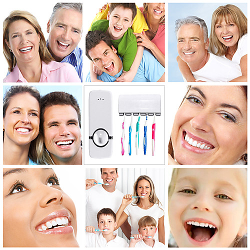 

Creative New Automatic Toothpaste Squeeze Dispenser Dispenser Out Mounting Tool Accessories on The Wall To Brush Teeth Random Color