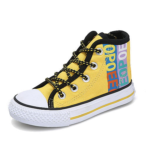 

Boys' / Girls' Comfort Canvas / PU Sneakers Big Kids(7years ) White / Yellow Summer