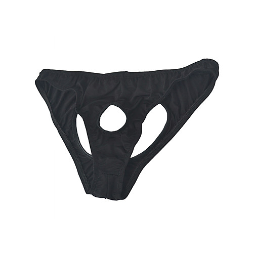 

Men's Cut Out Briefs Underwear - Normal Low Waist Black Red One-Size