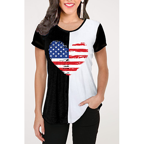 

Women's Rainbow National Flag Print T-shirt Daily Rainbow