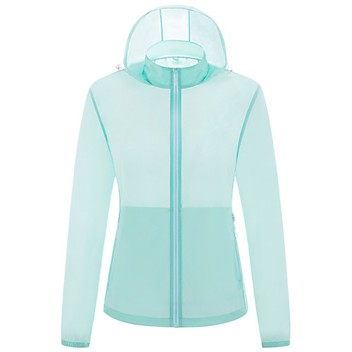 

Women's Hiking Skin Jacket Hiking Jacket Summer Outdoor Sunscreen Breathable Quick Dry Anti-Mosquito Jacket Top Elastane Single Slider Running Hunting Fishing Violet / White / Pink / Green / Blue