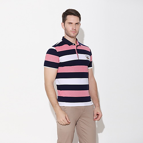 

Men's Tennis Golf Tee / T-shirt Polos Shirt Color Block Breathable Quick Dry Soft Autumn / Fall Spring Summer Sports Outdoor / Cotton / Micro-elastic