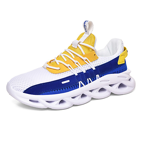 

Men's Spring & Summer Sporty Outdoor Trainers / Athletic Shoes Running Shoes Tissage Volant Breathable White / Yellow / Red / Black / Blue Color Block / Tassel