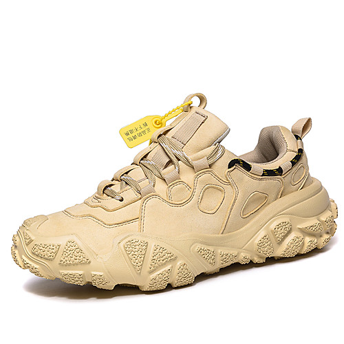 

Men's Fall / Spring & Summer Vintage Daily Outdoor Trainers / Athletic Shoes Running Shoes / Walking Shoes PU Breathable Non-slipping Shock Absorbing White / Black / Yellow
