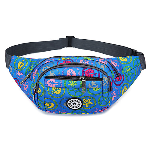 

Unisex Pattern / Print Nylon Fanny Pack 2020 Floral Print Blue / Red / Royal Blue