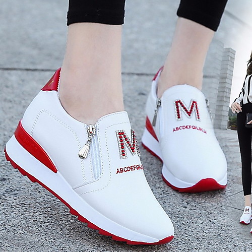 

Women's Flats Spring / Summer Flat Heel Open Toe Daily PU White / Black / Red