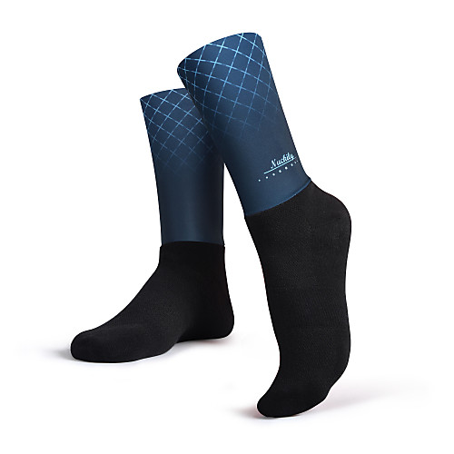 

Compression Socks Athletic Sports Socks Cycling Socks Bike / Cycling Cycling Quick Dry Breathable 1 Pair Plaid Checkered Gradient Polyster Lycra Cotton Blue M L / Mountain Bike MTB