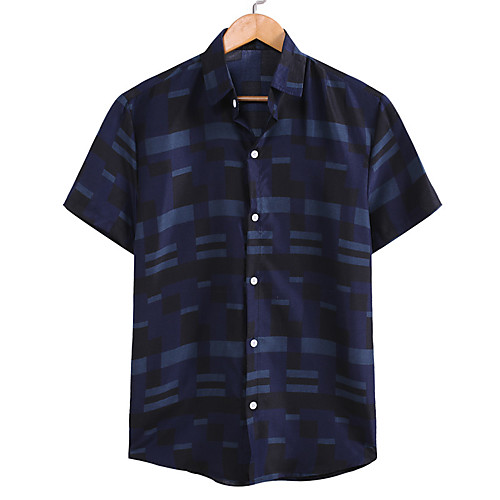 

Men's Striped Shirt Basic Daily Blue / Red