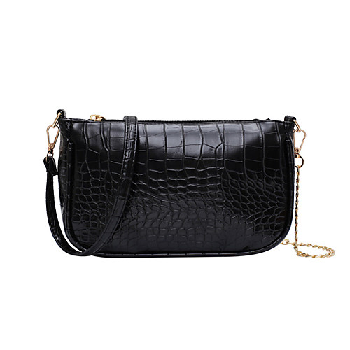 

Women's Chain Polyester / PU Crossbody Bag Solid Color White / Brown / Black