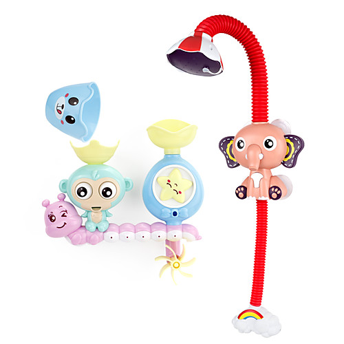 

Bath Toy Bathtub Pool Toys Bath Shower Head Elephant Water Pump Bath Toys Bathtub Toy Safety Fun Softness Tub Bathtime Bathroom Child's Summer for Toddlers, Bathtime Gift for Kids & Infants