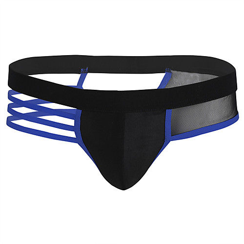 

Men's Cut Out G-string Underwear - Normal Low Waist Fuchsia Red Blue One-Size