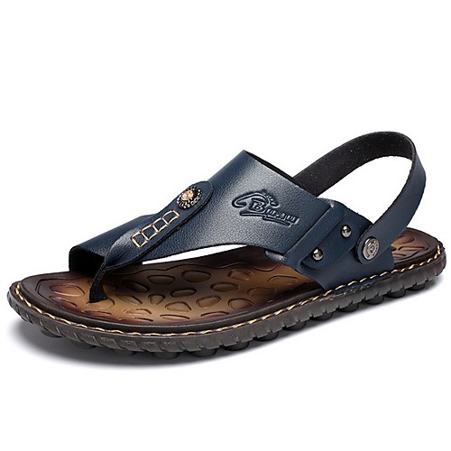 

Men's Summer Outdoor Sandals PU Non-slipping Khaki / Blue / Brown